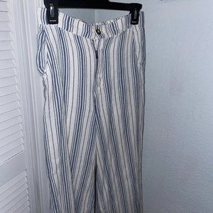 Hollister ultra high-rise blue&white beach pants
